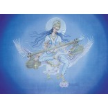 Painting of Goddess Saraswati on swan